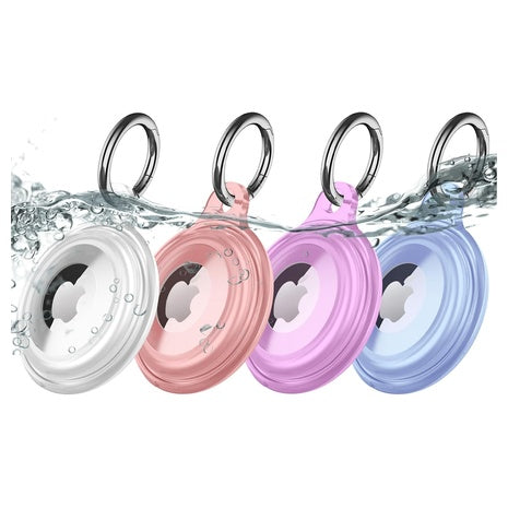 4-Pack Waterproof AirTag Keychain Holder Cases