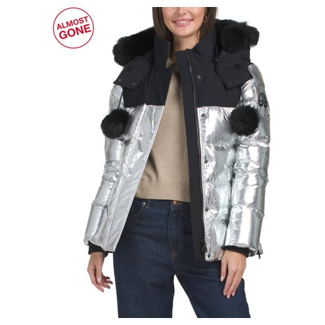 Women's Metallic Puffer Coat