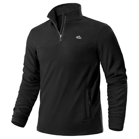 Men’s Quarter Zip Fleece Pullover with Pockets