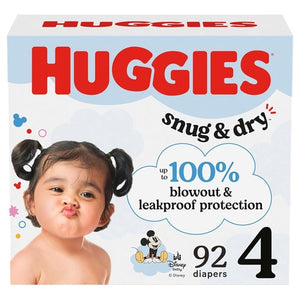 Size 4: 92-Ct Huggies Snug & Dry Baby Diapers