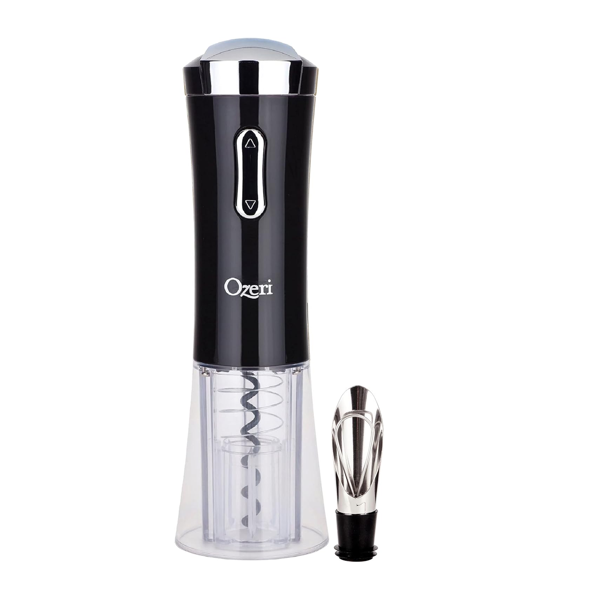 Electric Wine Opener with Foil Cutter, Wine Pourer, & Stopper