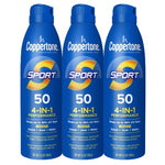 3-Pack Coppertone Sport SPF 50/70 Sunscreen Spray