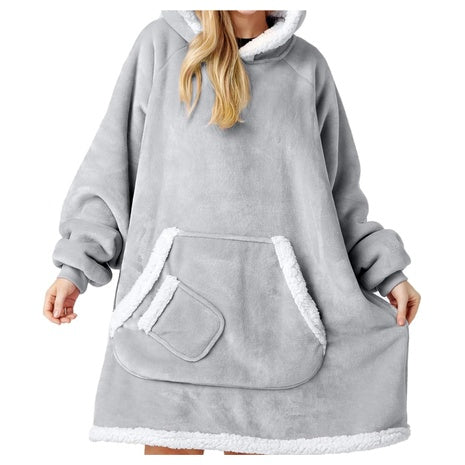 Sherpa Fleece Wearable Blanket Hoodie
