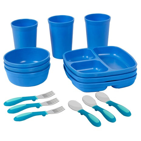 ECR4Kids 15-Piece My First Meal Pal Kids Tableware Set