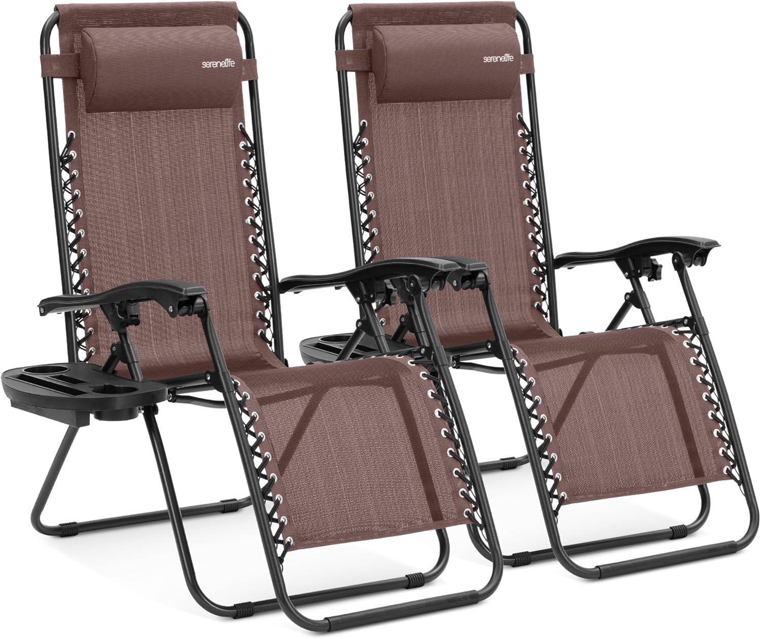 2-Pack Zero Gravity Folding Recliners Lounge Chairs