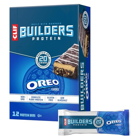 12 CLIF Builders OREO Plant-Based Protein Bars (OU-D)