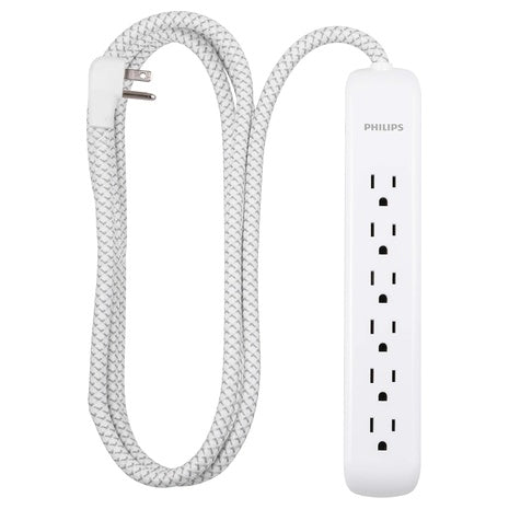 Philips 6-Outlet Surge Protector Power Strip with 6 Ft Cord