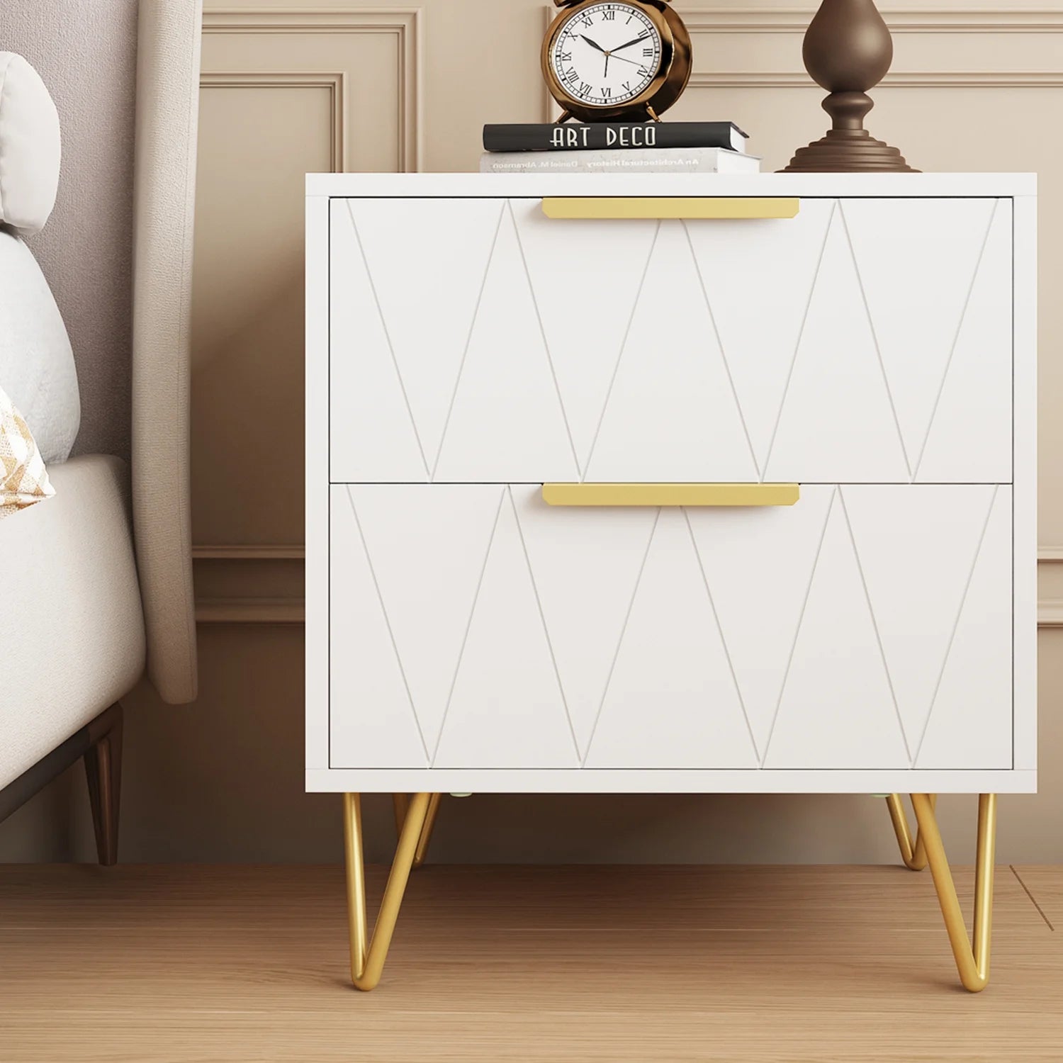 Modern 2 Drawer Nightstand (2 Colors)