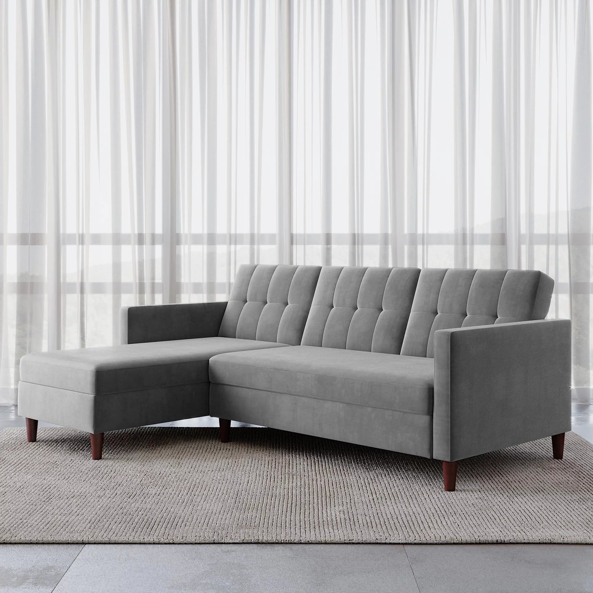 Reversible Sectional Futon with Chaise (3 Colors)