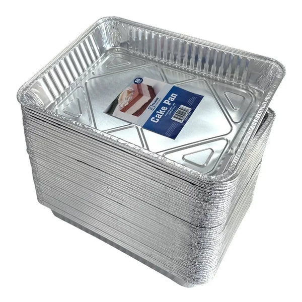 50 Pack Of 9”x13” Aluminum Foil Cake Pans