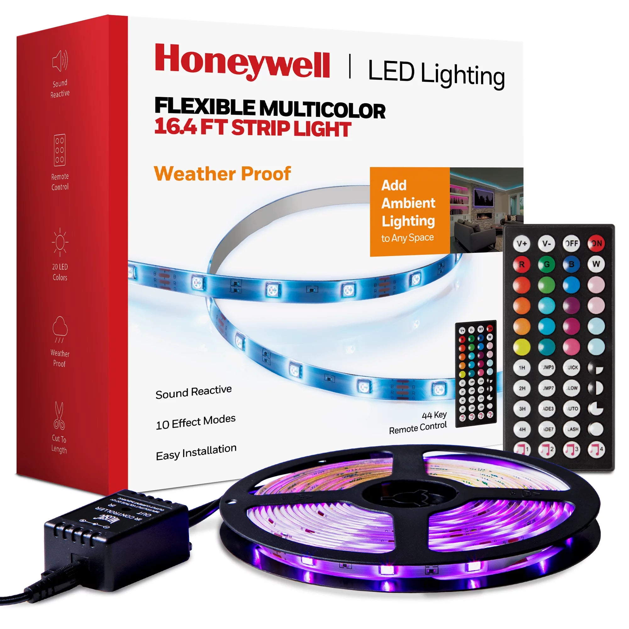 Honeywell Weatherproof Sound Reactive LED Light Strip