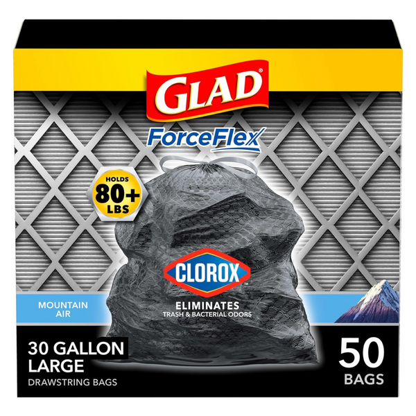 50ct Glad ForceFlex 30 Gallon Trash bags