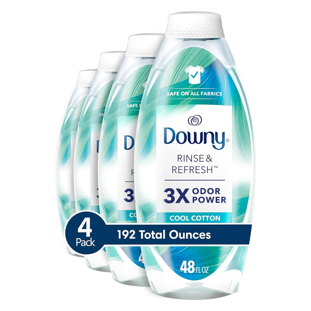 4-Pack Downy Rinse & Refresh Laundry Odor Remover and Fabric Softener