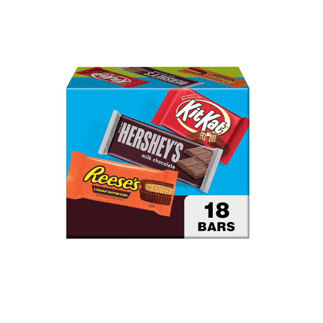 18 Full Size Bars Of Hershey's, Kit Kat, & Reese's (OU-D)