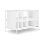 Dream On Me Clover 4-in-1 Modern Island Crib with Rounded Spindles (White)