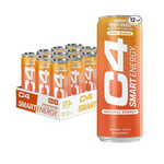12-Pack 12-Oz C4 Smart Sugar Free Energy Drink (Peach Mango Nectar)