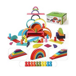 45-Piece Wooden Rainbow Stack Set