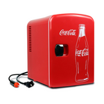 Coca-Cola Classic 4L / 6-Can Mini Fridge w/ 12V Dc & 110V Ac Cords (Red)