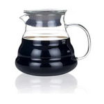Servidor de café con gama de vidrio transparente Blue Crew para verter sobre té y cafetera