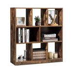 BookcaseTangkula 8-Cube Freestanding Industrial Wood Bookshelf