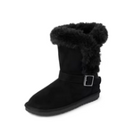 The Children's Place Buckle Faux Fur Chalet Boots (Black, Tan or Pink)