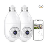 2-Pack 2K Light Bulb Security Camera