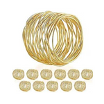Gold Twisted Napkin Rings, Set of 12