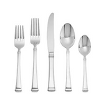 Mikasa Harmony 45-Piece 18/10 Stainless Steel Flatware Set with Serving Utensil Set, Service for 8