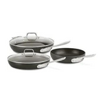 Set Of 3 All-Clad Hard Anodized Nonstick Fry Pan Set