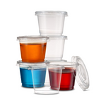 Patchke 1 oz Disposable Jello Shot Cups w/ Lids, 200 Cups