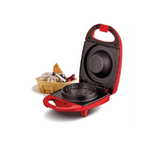 Rise By Dash 4.4” Mini Waffle Bowl Maker (Red)