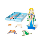 Melissa & Doug Magnetic Human Body Anatomy Play Set With 24 Magnetic Pieces and Storage Tray