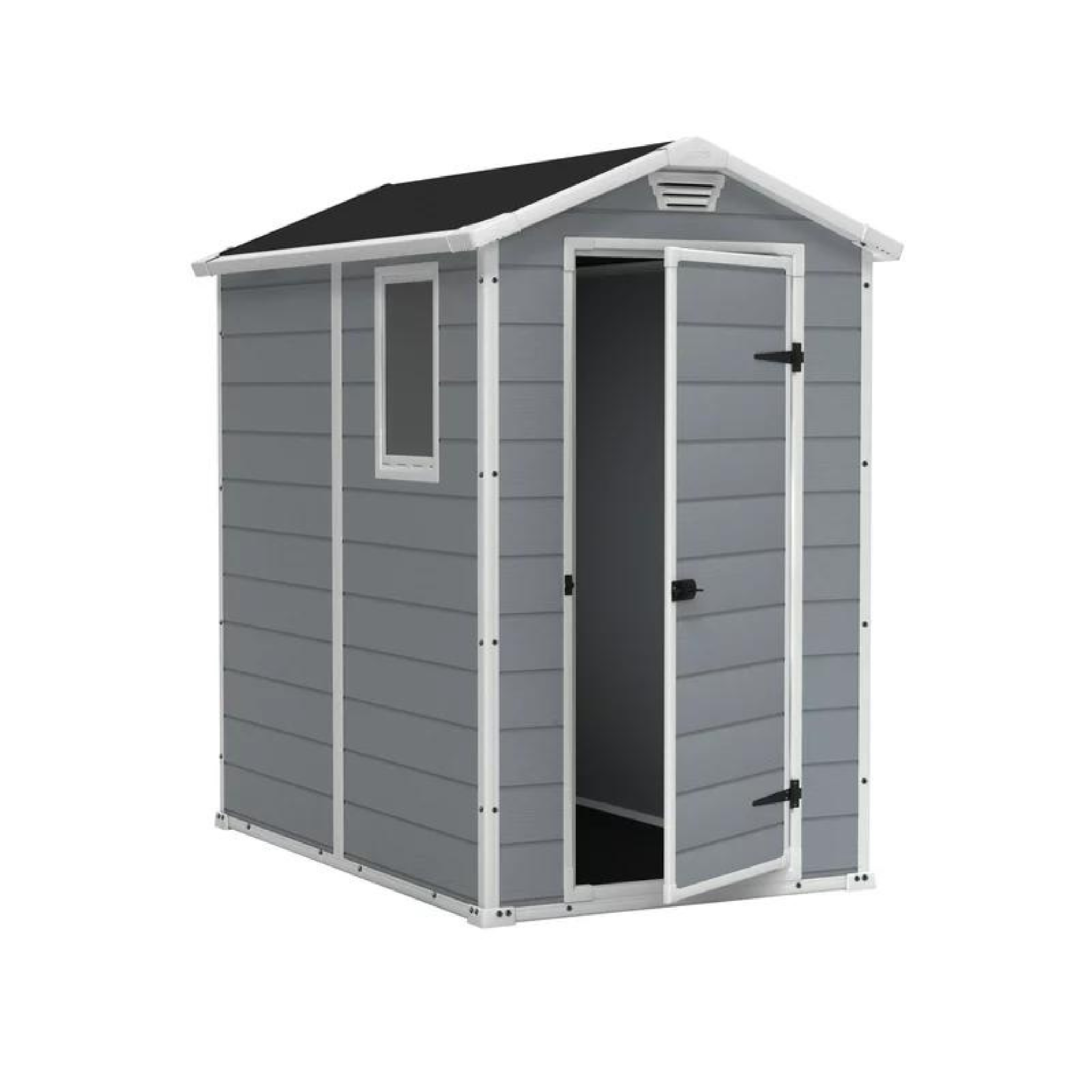 4' x 6' Keter Manor Resin Storage Shed (Gray and White)