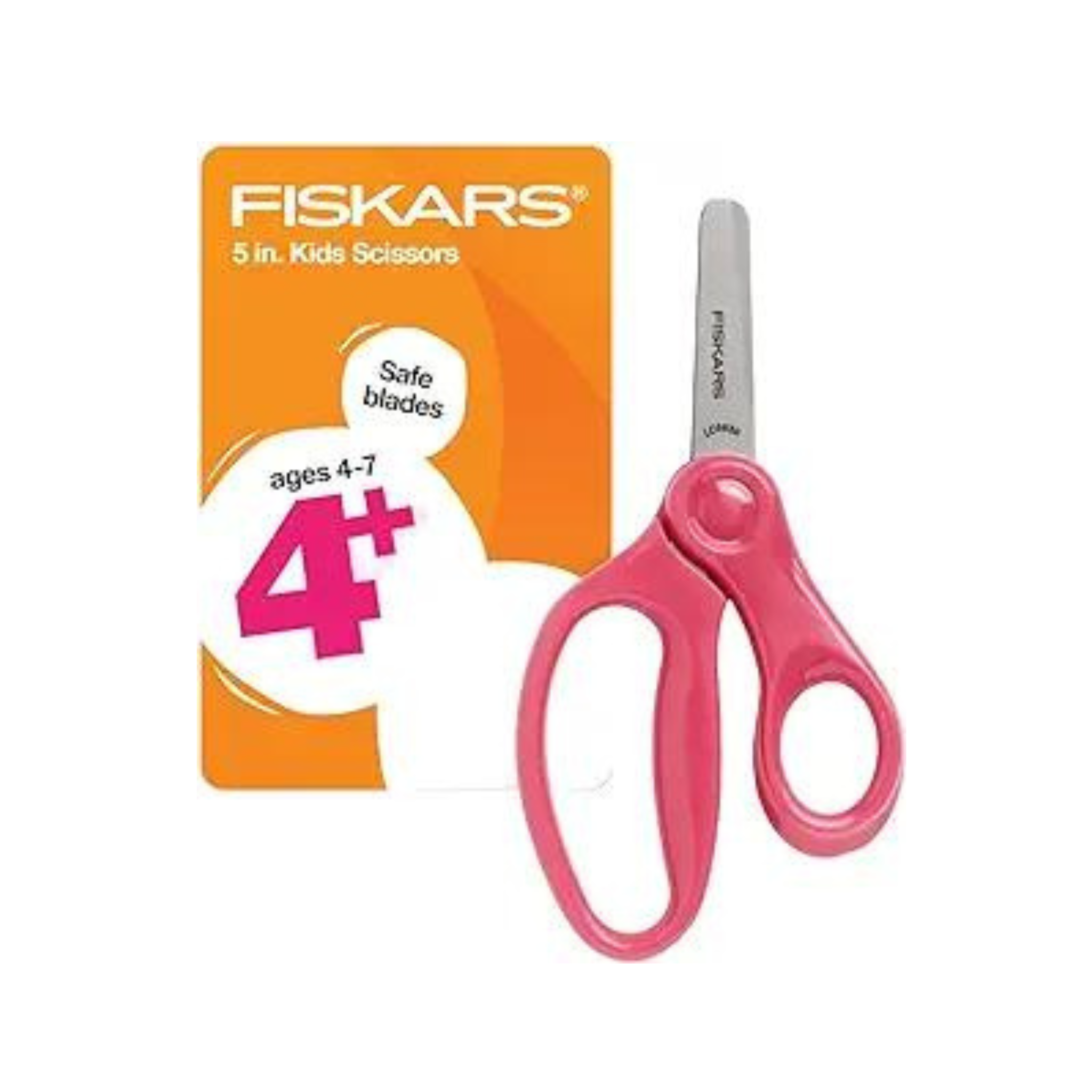 5" Fiskars Blunt-Tip Scissors for Kids (Pink, 4-7 Years)