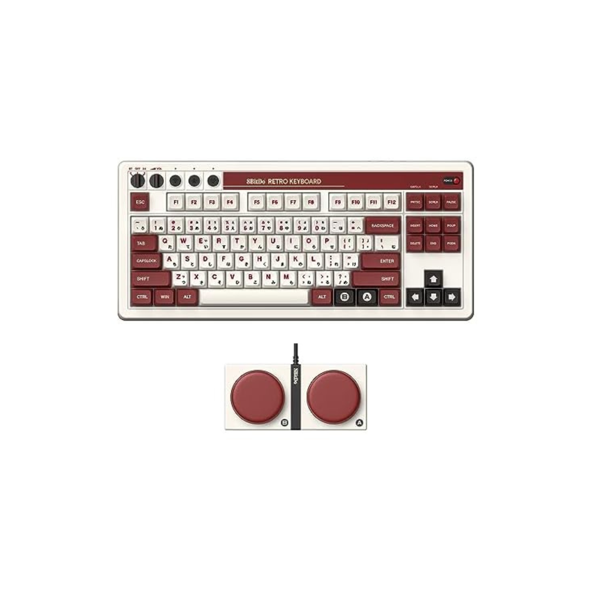 8BitDo 87-Key Retro Mechanical Keyboard (Fami Edition)