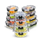 24-Piece JoyJolt JoyFul Borosilicate Glass Airtight Food Storage Containers w/ Lids