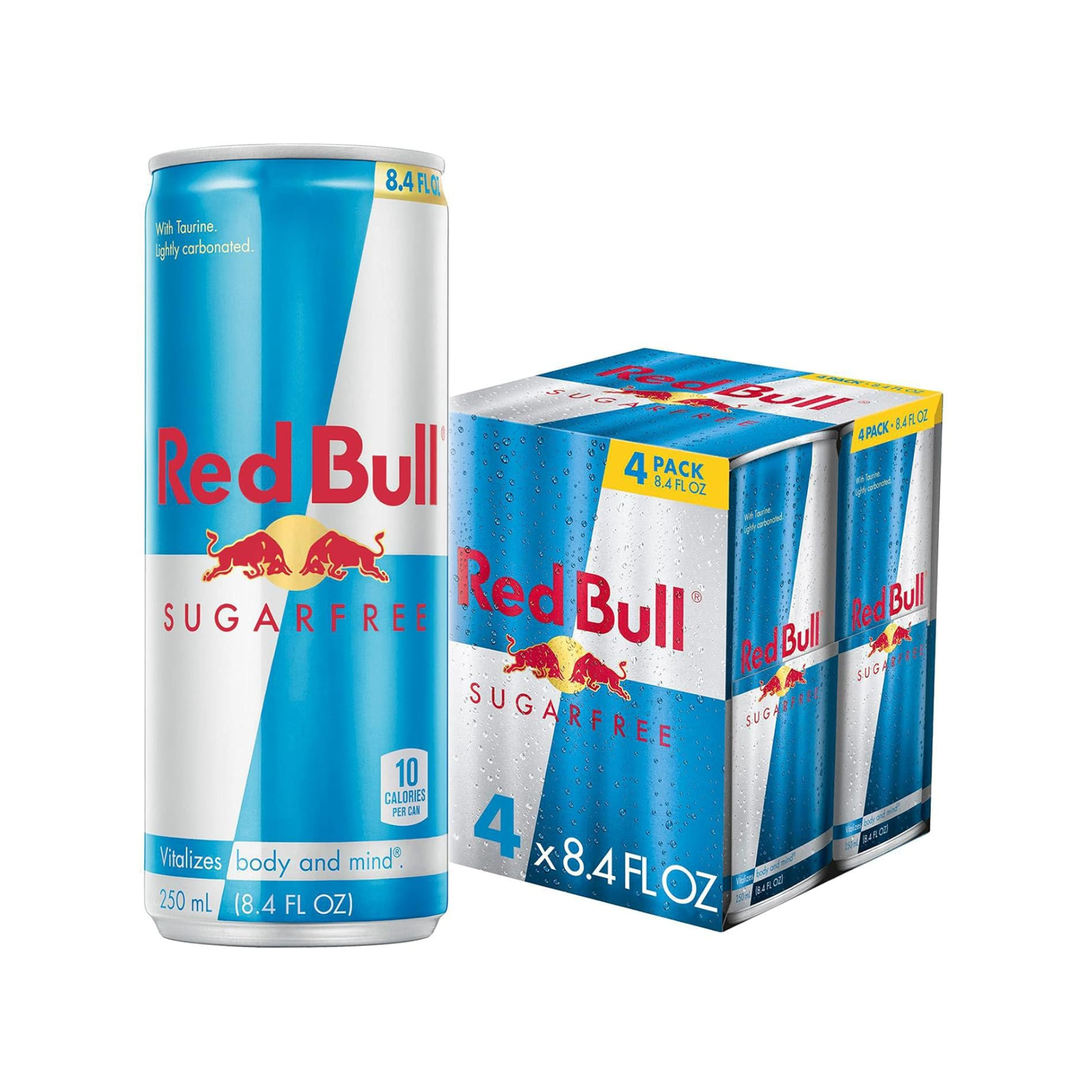 Pack of 4 Red Bull Sugar Free Energy Drink Cans