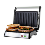 Ovente 1000W Thermostat Control Electric Indoor Panini Press Grill