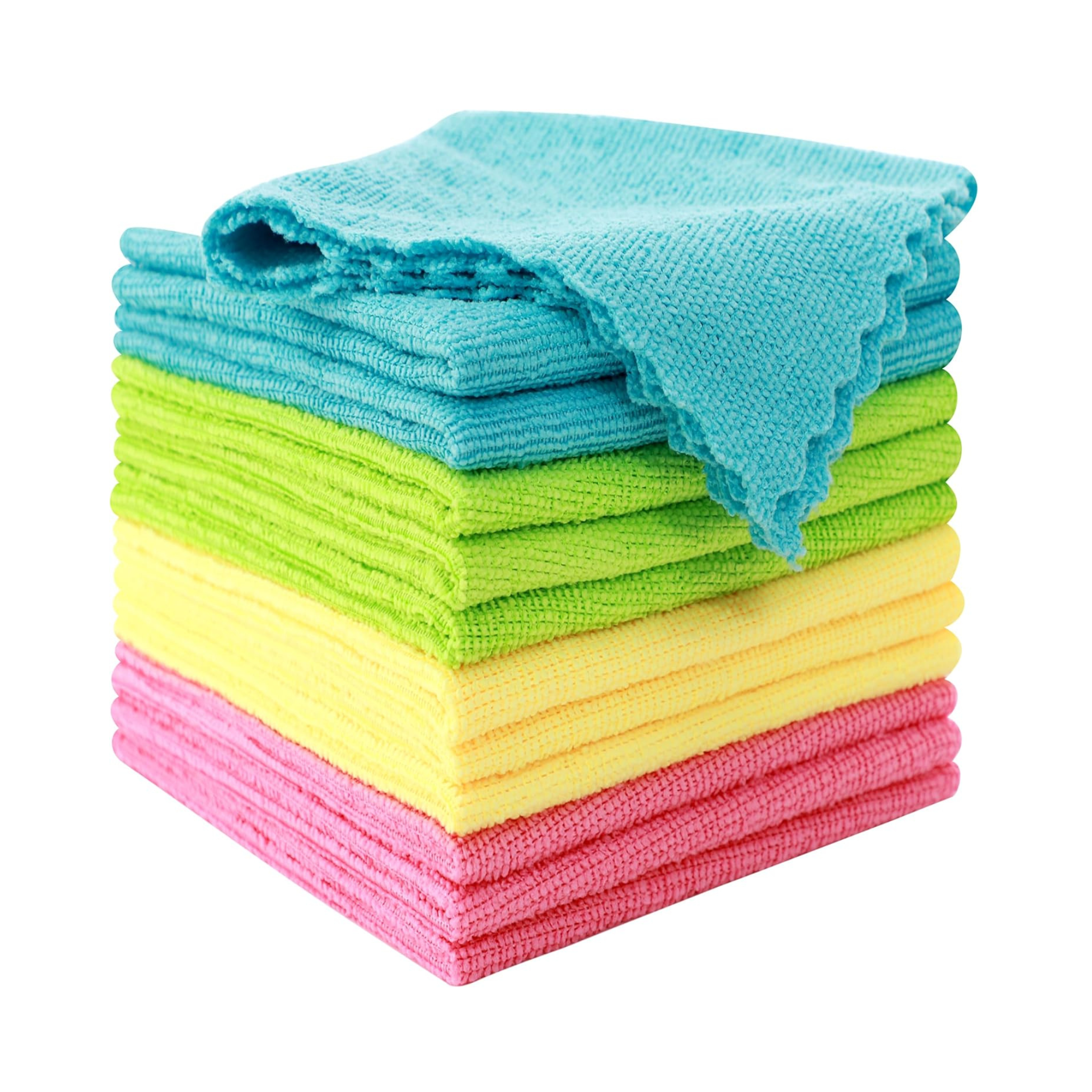 12-Pack Microfiber Cleaning Cloths, 12"X12"