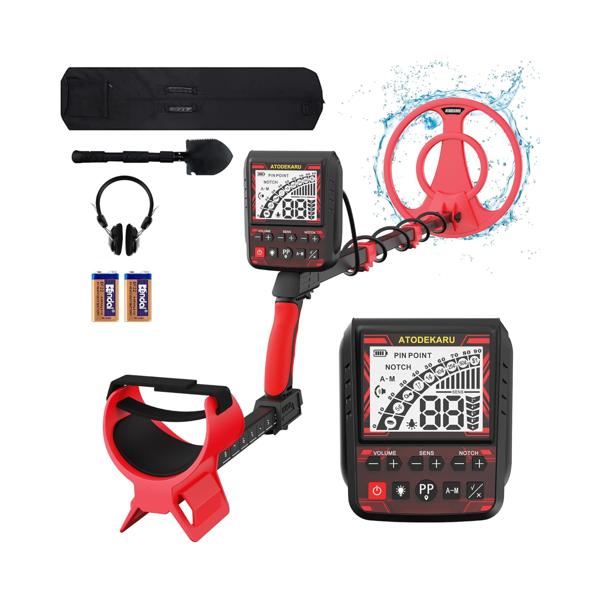 Atodekaru Professional Higher Accuracy Metal Detector with LCD Display