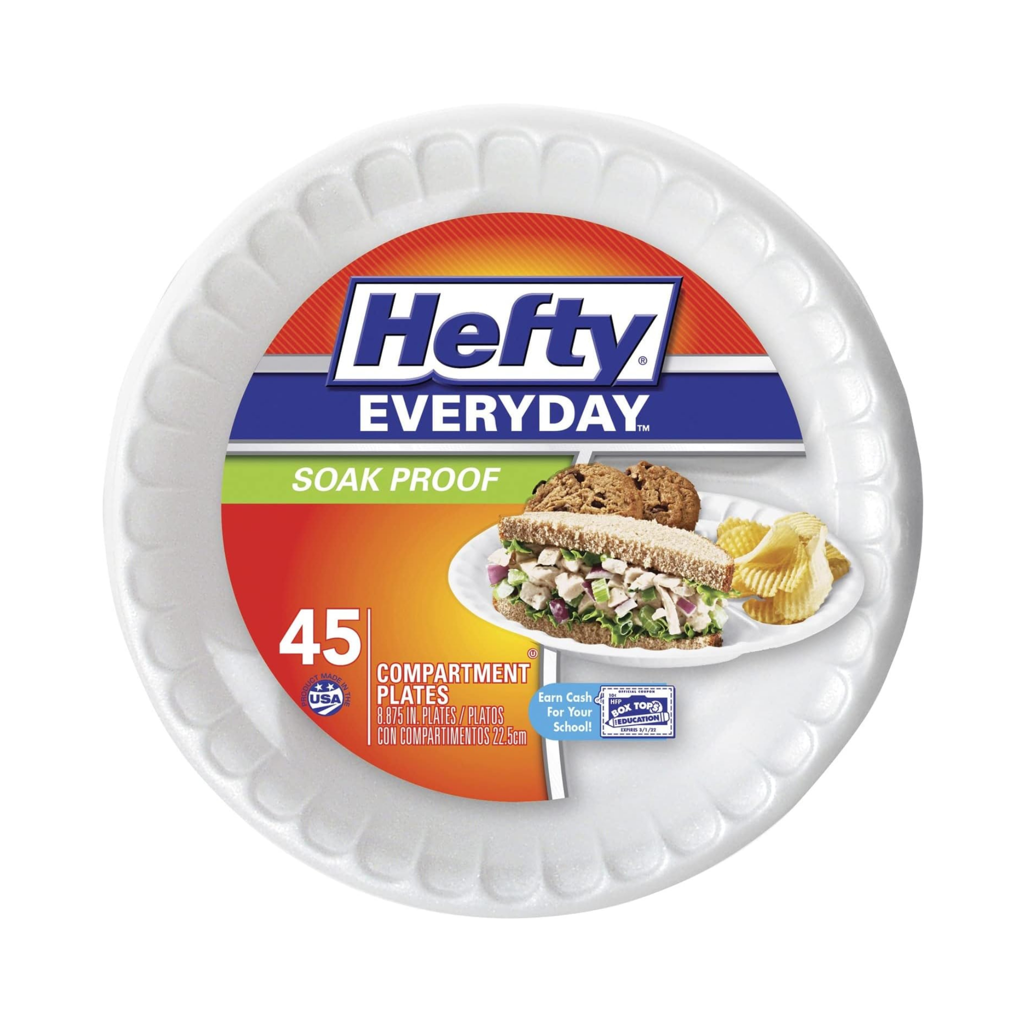 45-Count Hefty Everyday 9" Foam Plates