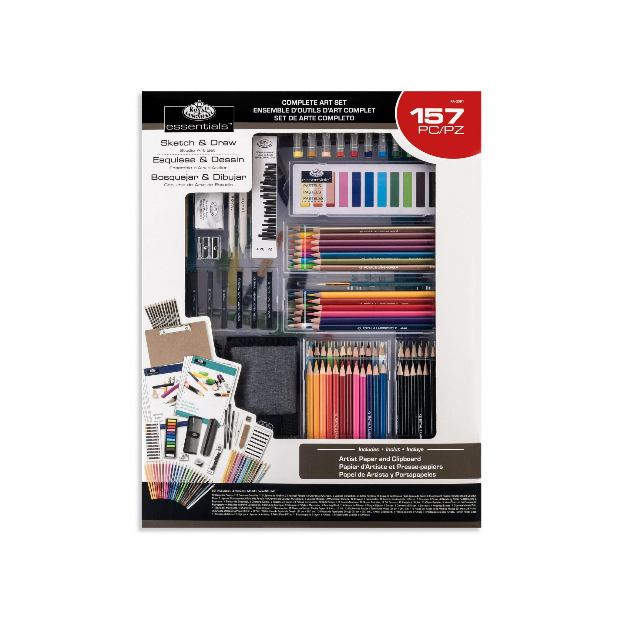 157-Piece Royal & Langnickel Essentials Sketching & Drawing Art Set