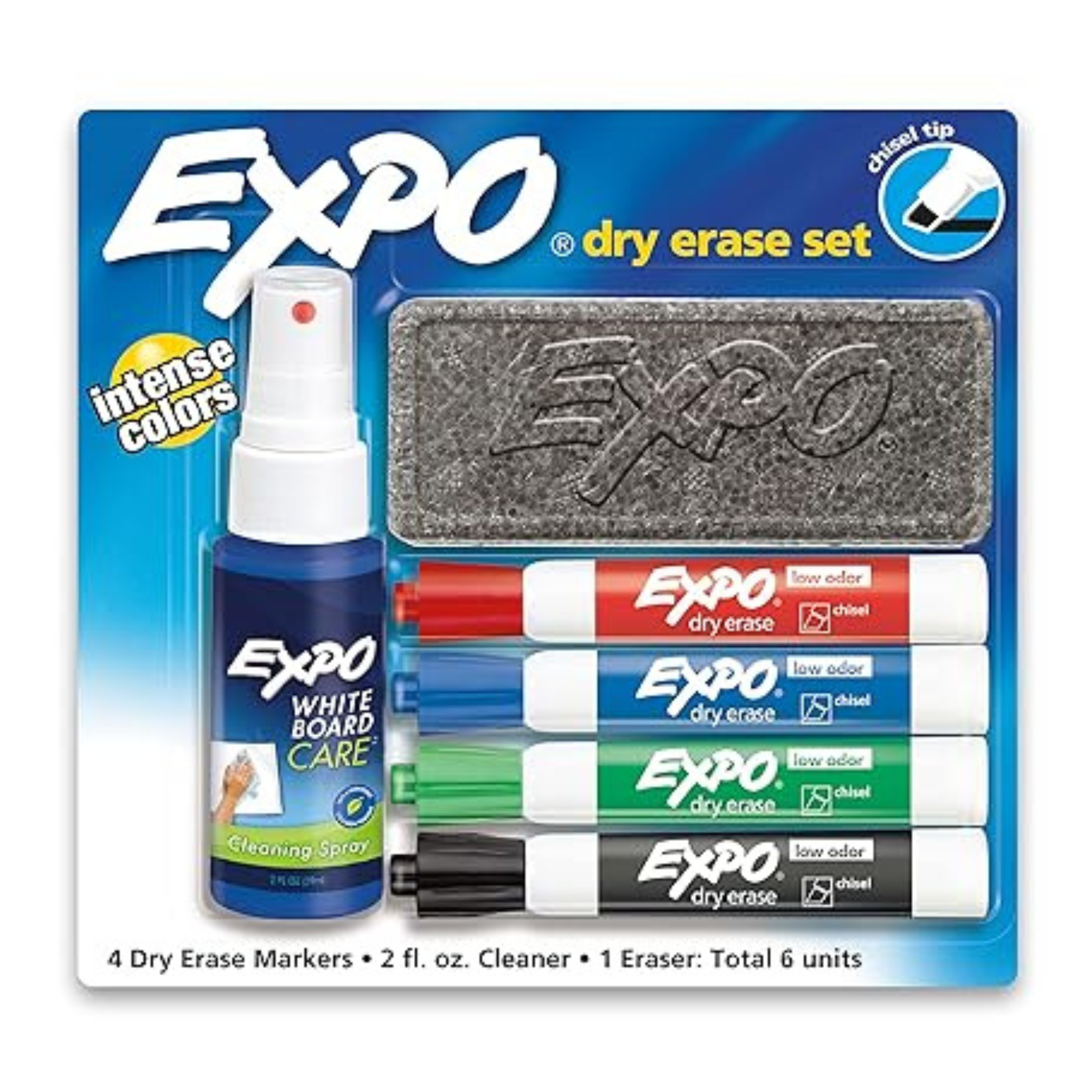 Expo Dry Erase Marker Set With White Board Eraser And Cleaner