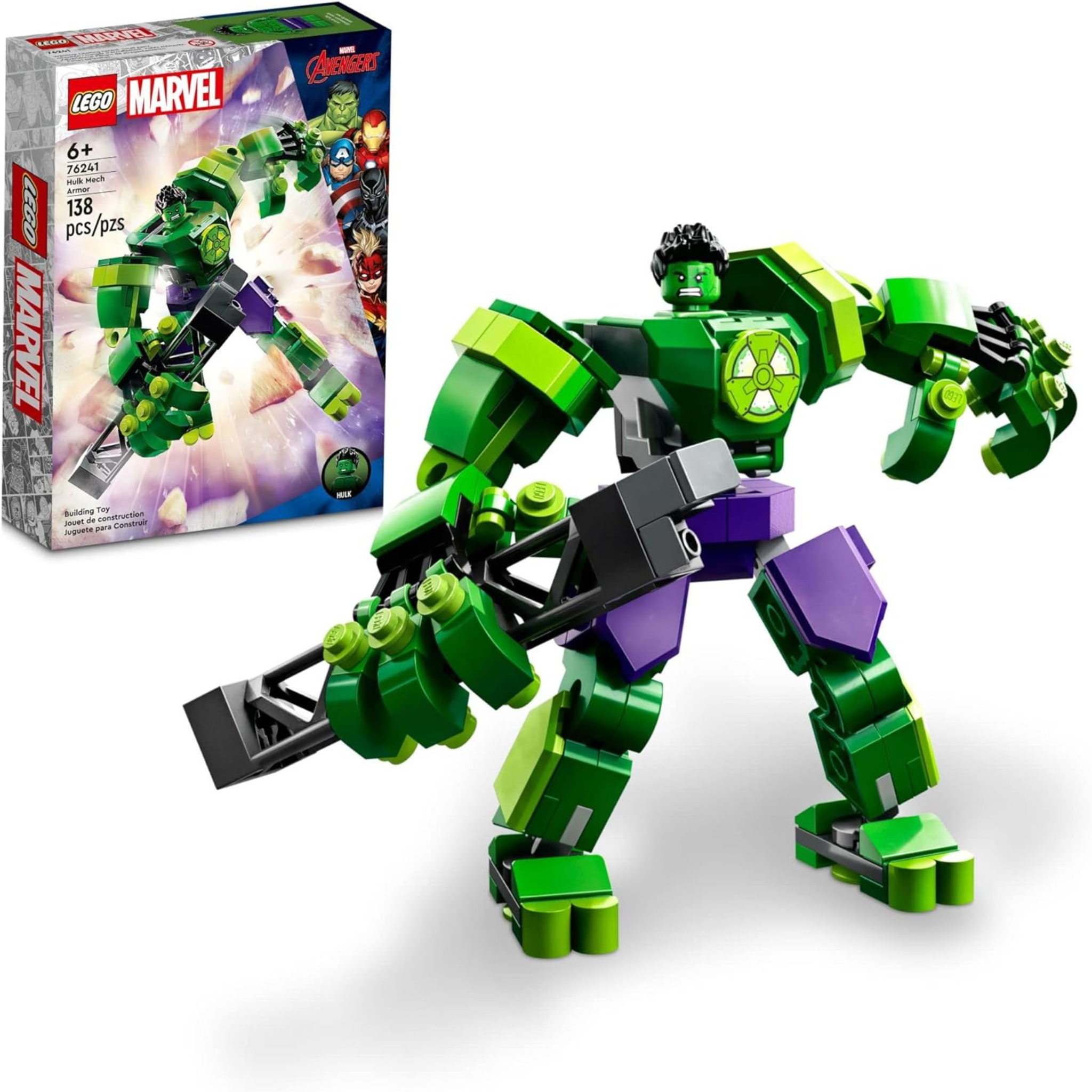LEGO Marvel Hulk Mech Armor Avengers Action Figure Set
