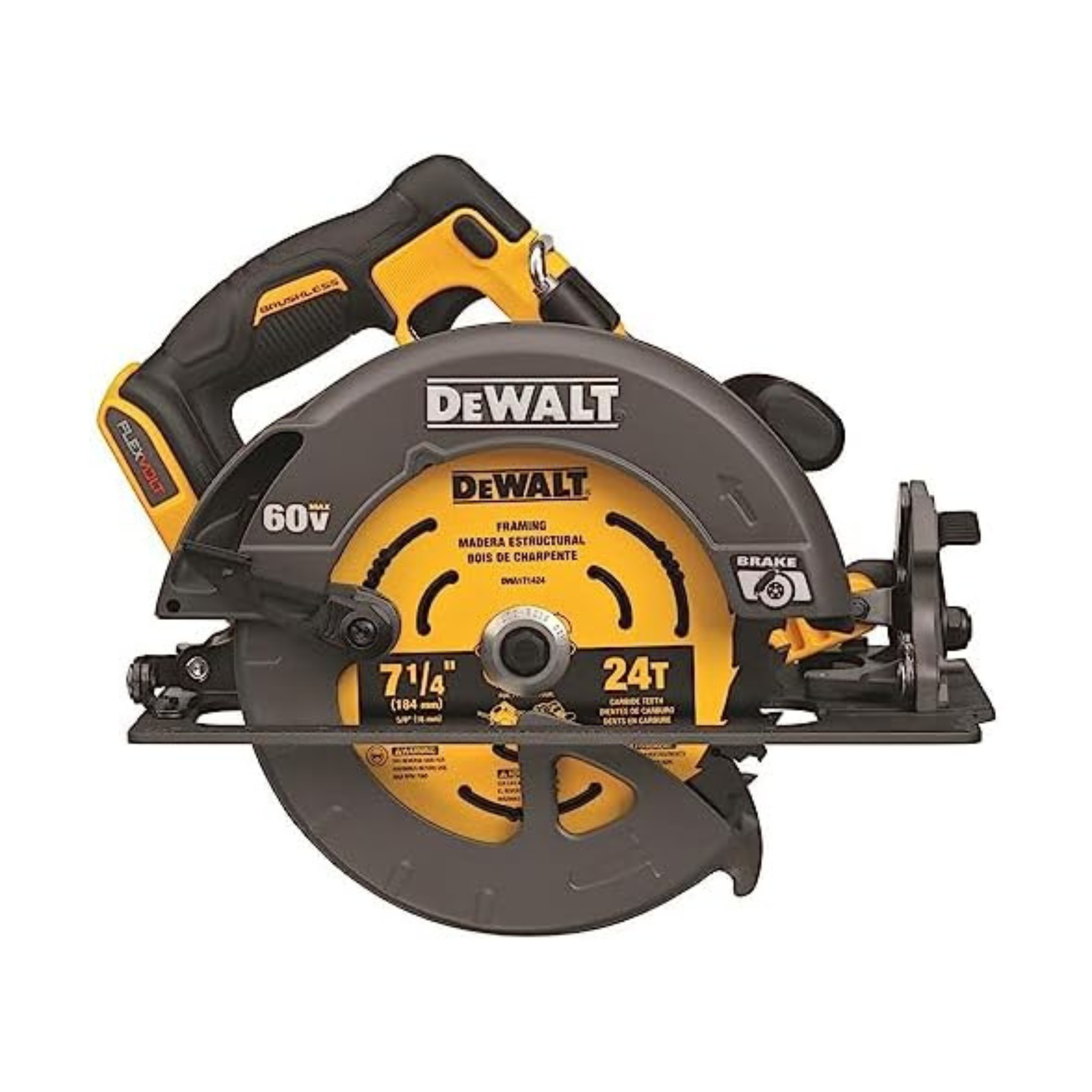 DeWalt DCS578B FLEXVOLT 60V MAX 7.25" Cordless Circular Saw w/ Brake (Tool Only)