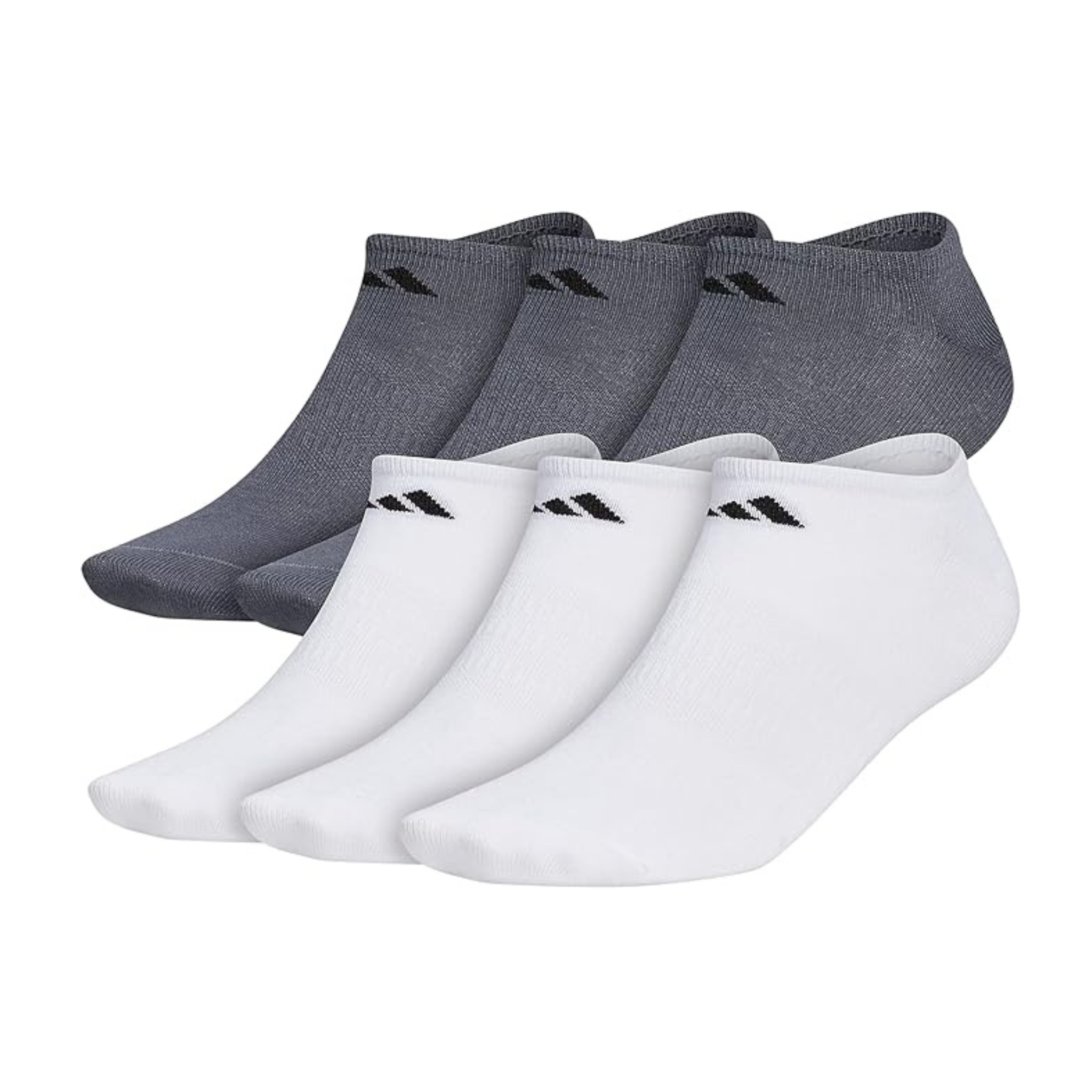 adidas Mens Superlite No Show Socks with arch compression (6-Pairs)