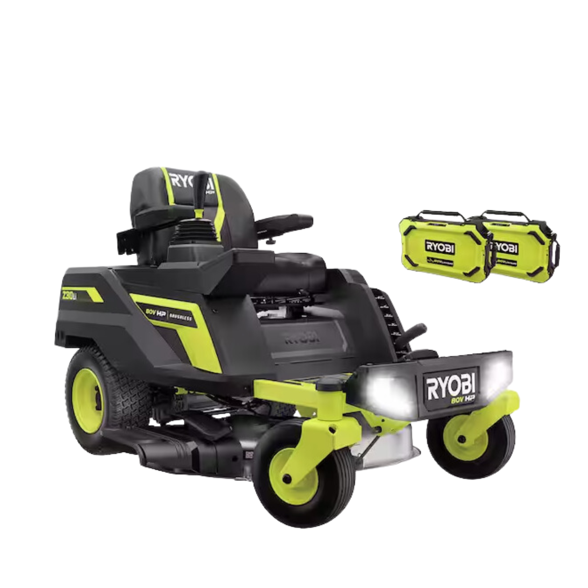 Ryobi 80V HP Brushless 30 in. Battery Electric Cordless Zero Turn Riding Mower with (2) 80V 10 Ah Batteries and Charger