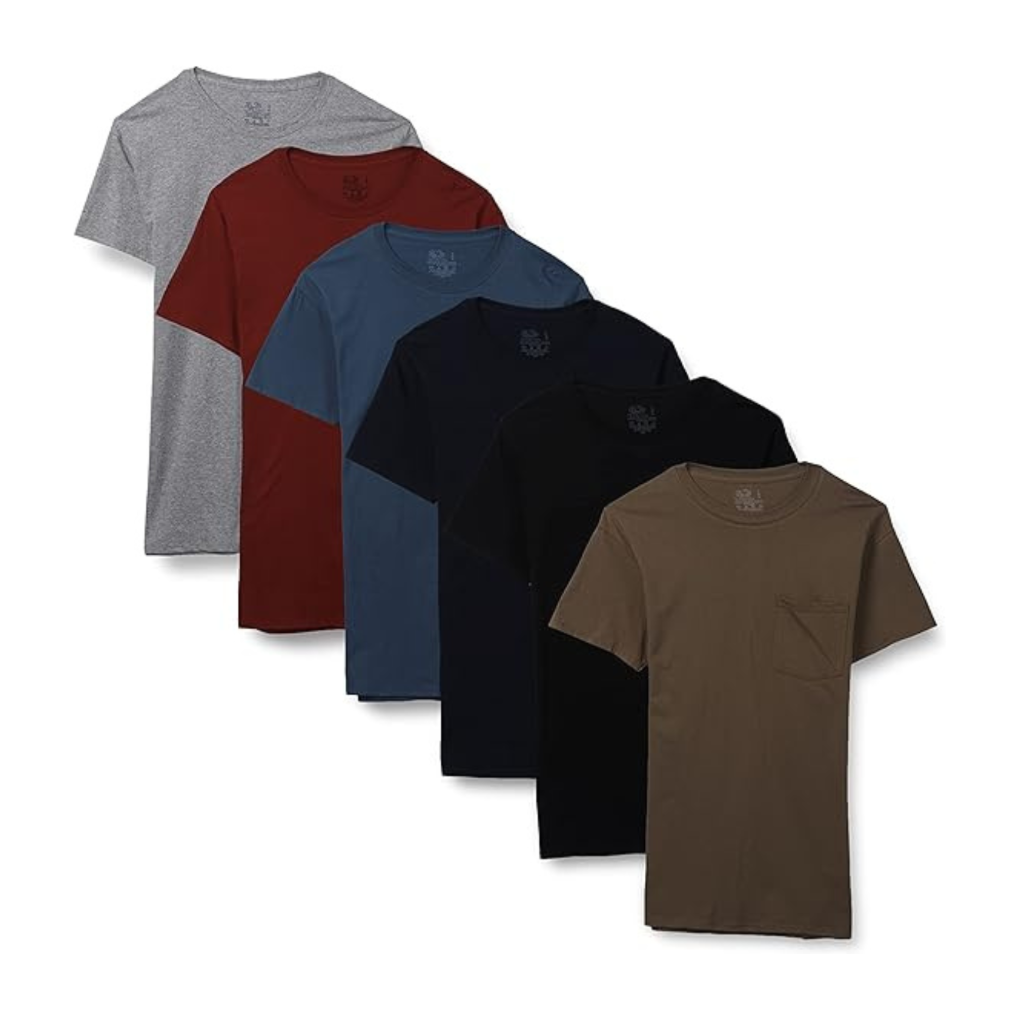 6-Pack Fruit of the Loom Men's Short Sleeve Pocket T-Shirt (Assorted)