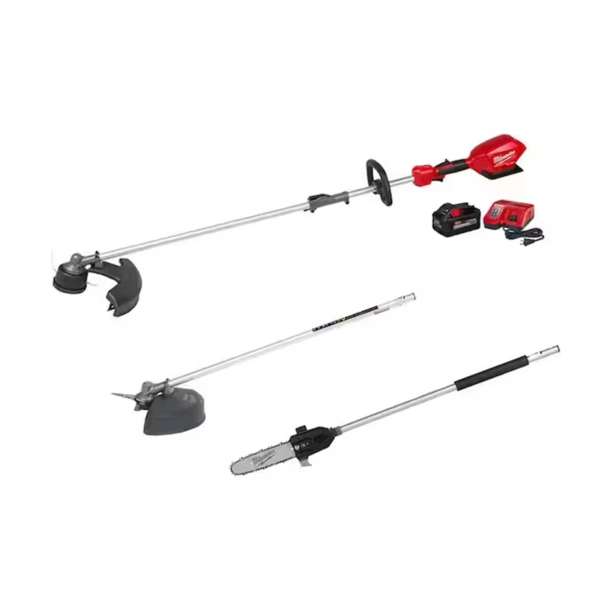 Milwaukee M18 Fuel String Trimmer Kit w/ 8Ah Battery, Brush Cutter & Pole Saw