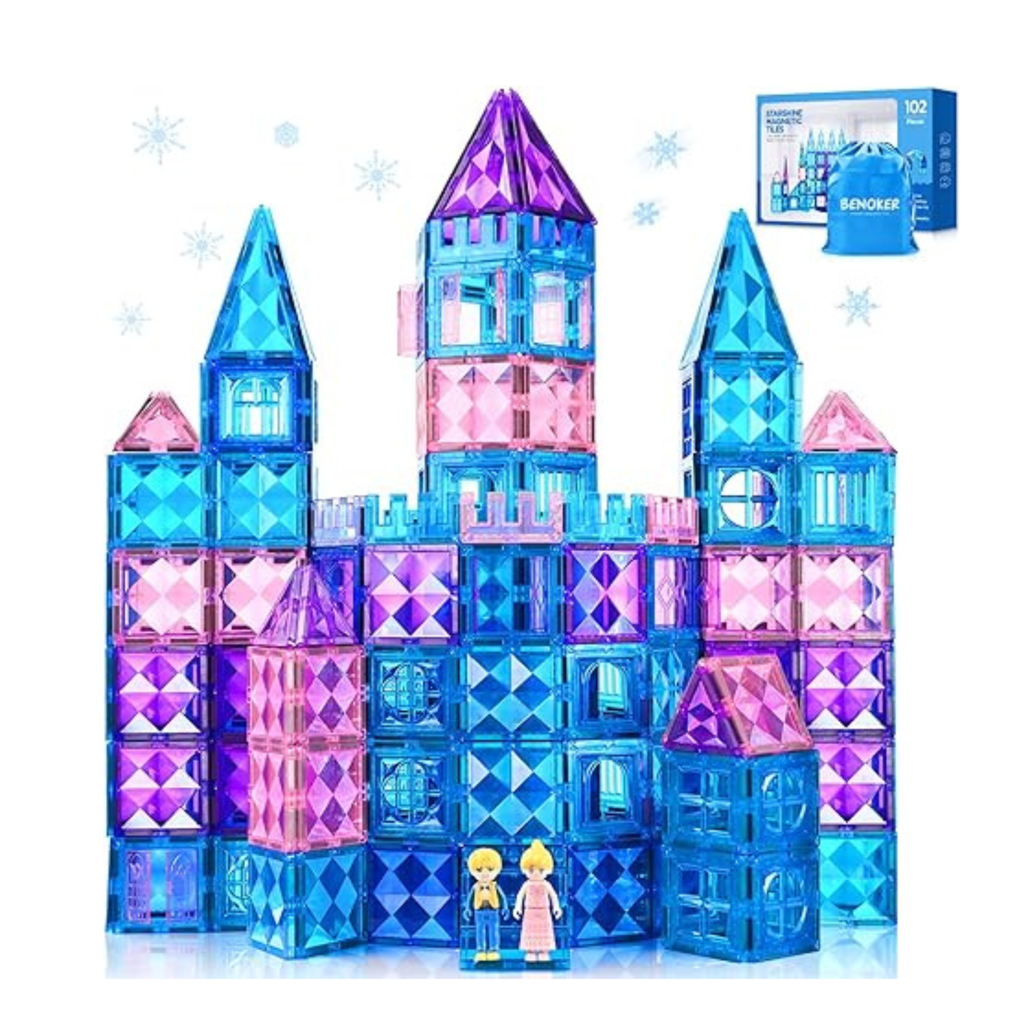 102Pcs Frozen Castle Magnetic Tiles